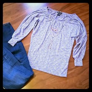 ✨ 5 for $25 ✨ Purple Stripe Wet Seal Dolman Sweater Top Size S